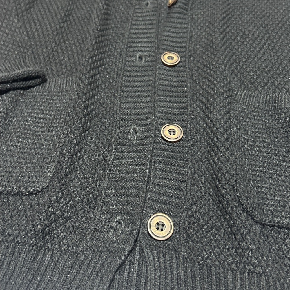 Black Knit Button Down Cardigan Sweater (Women’s XL) - Picture 5 of 11